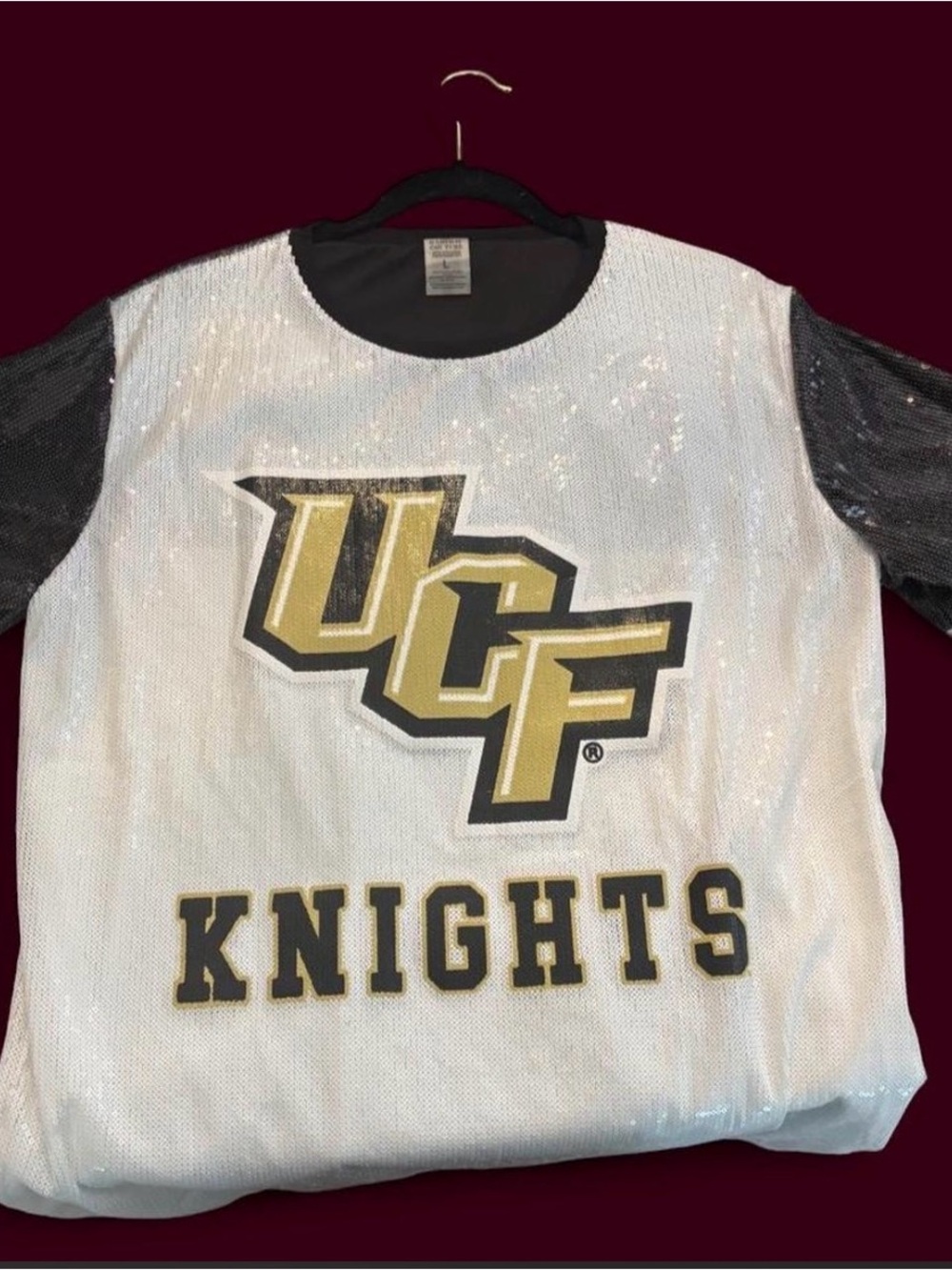 UCF Knights Sequin women’s L Shirt - White & Black